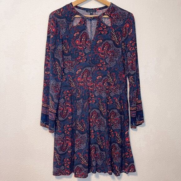 American Eagle Paisley Cutout Boho Blouse L - Picture 1 of 10